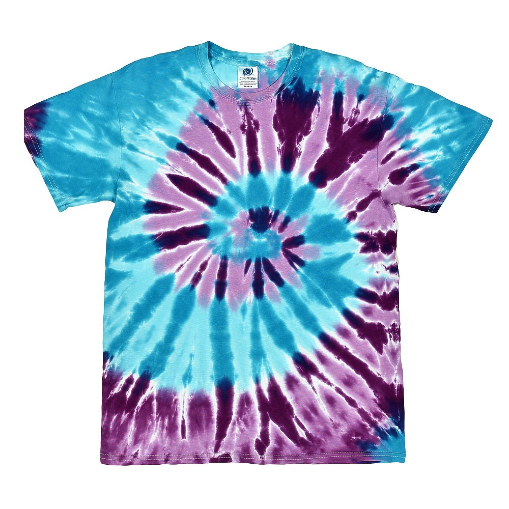 Multi-Color Tie Dye T-Shirts, Kids & Adults Short Sleeve Cotton Colortone