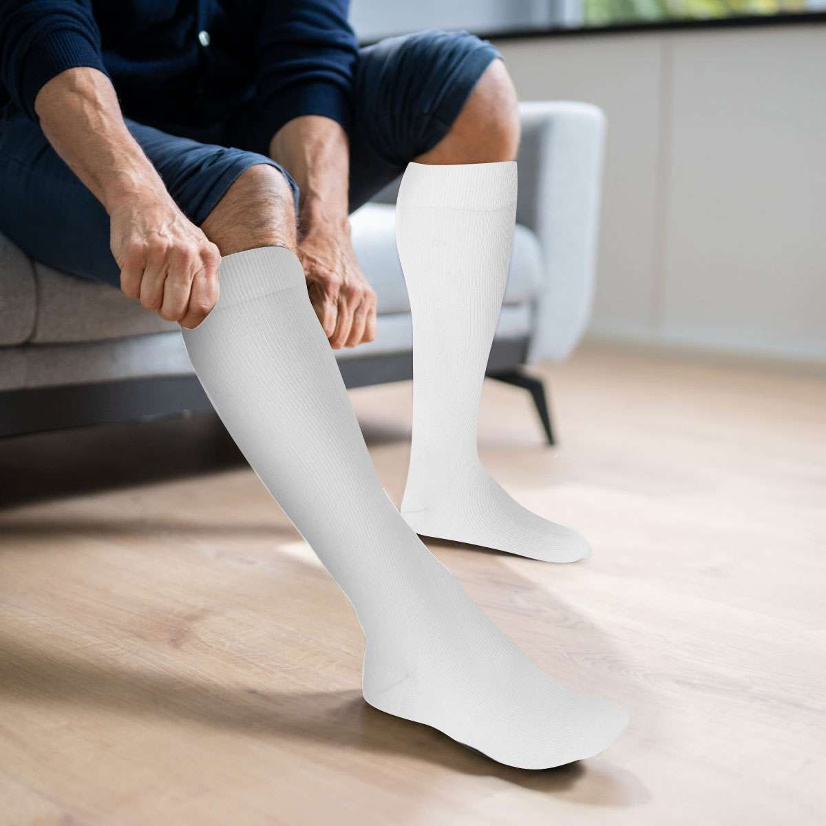 S-4XL Compression Socks 20-30 mmHg Medical Knee High For Women & Men Circulation