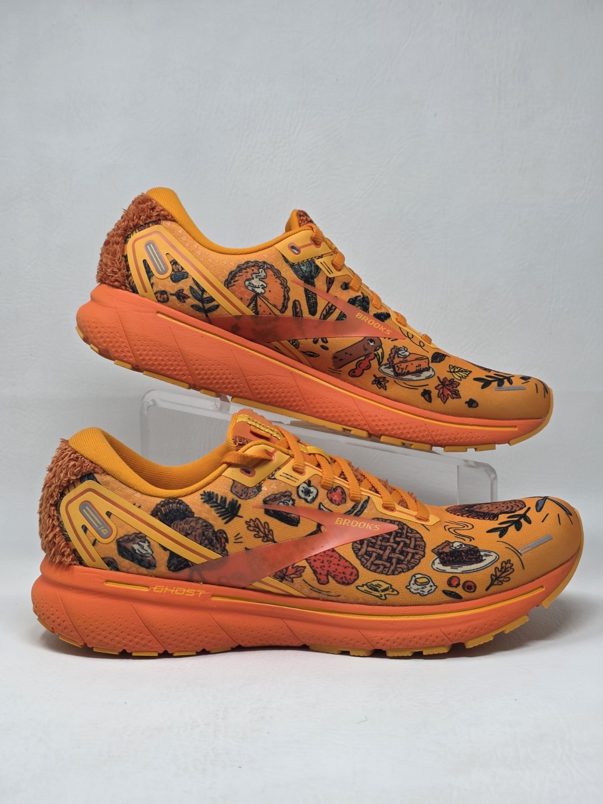 Brooks Ghost 14 Happy Trot Shoes Men’s Size 11.5 Orange Thanksgiving Pre-owned