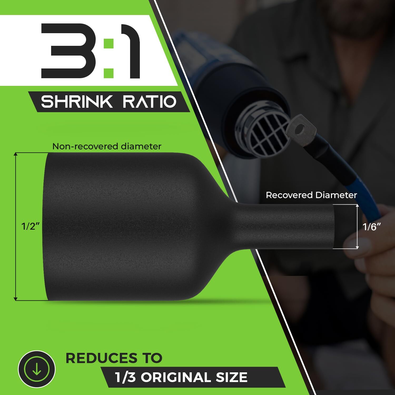 GearIT 1/2 inch Heat Shrink Tubing – 3:1 Ratio Adhesive Lined, Marine-Grade…