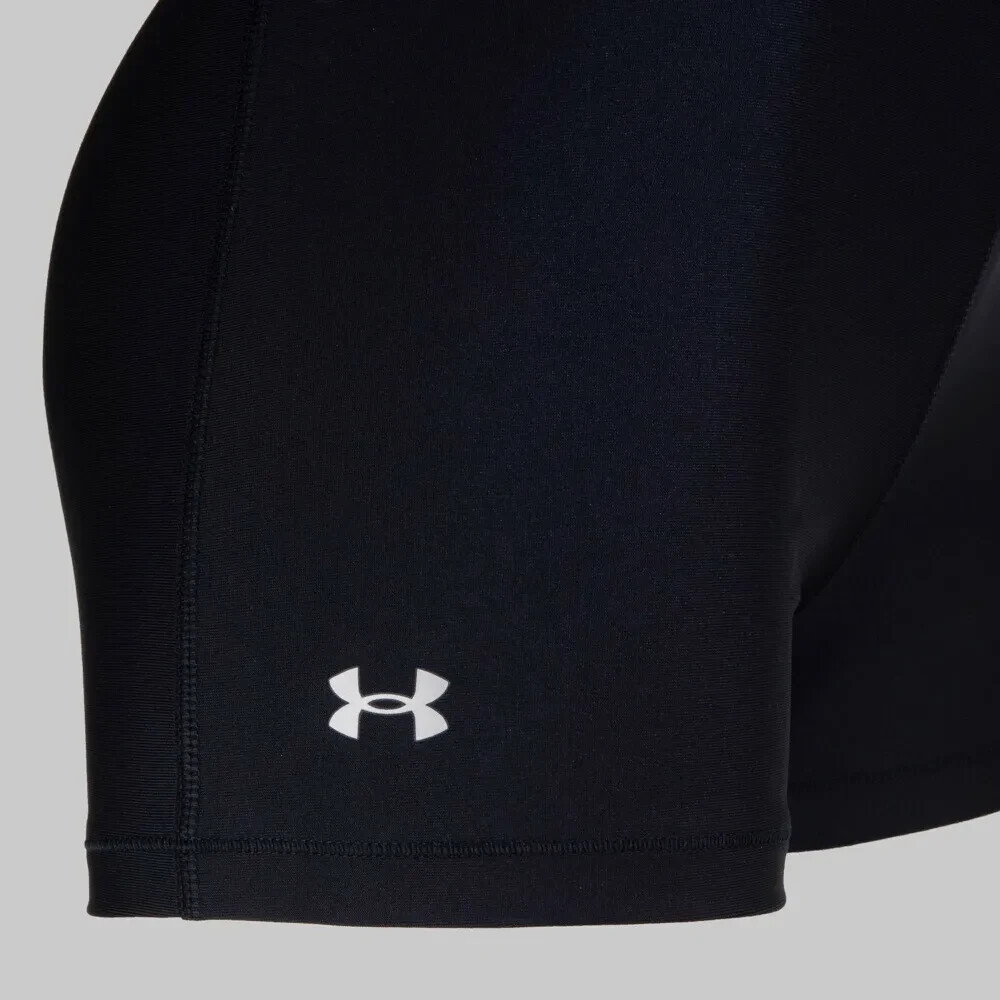 NWT Under Armour HeatGear Armour Shorty Women’s Compression Shorts Black 1371256