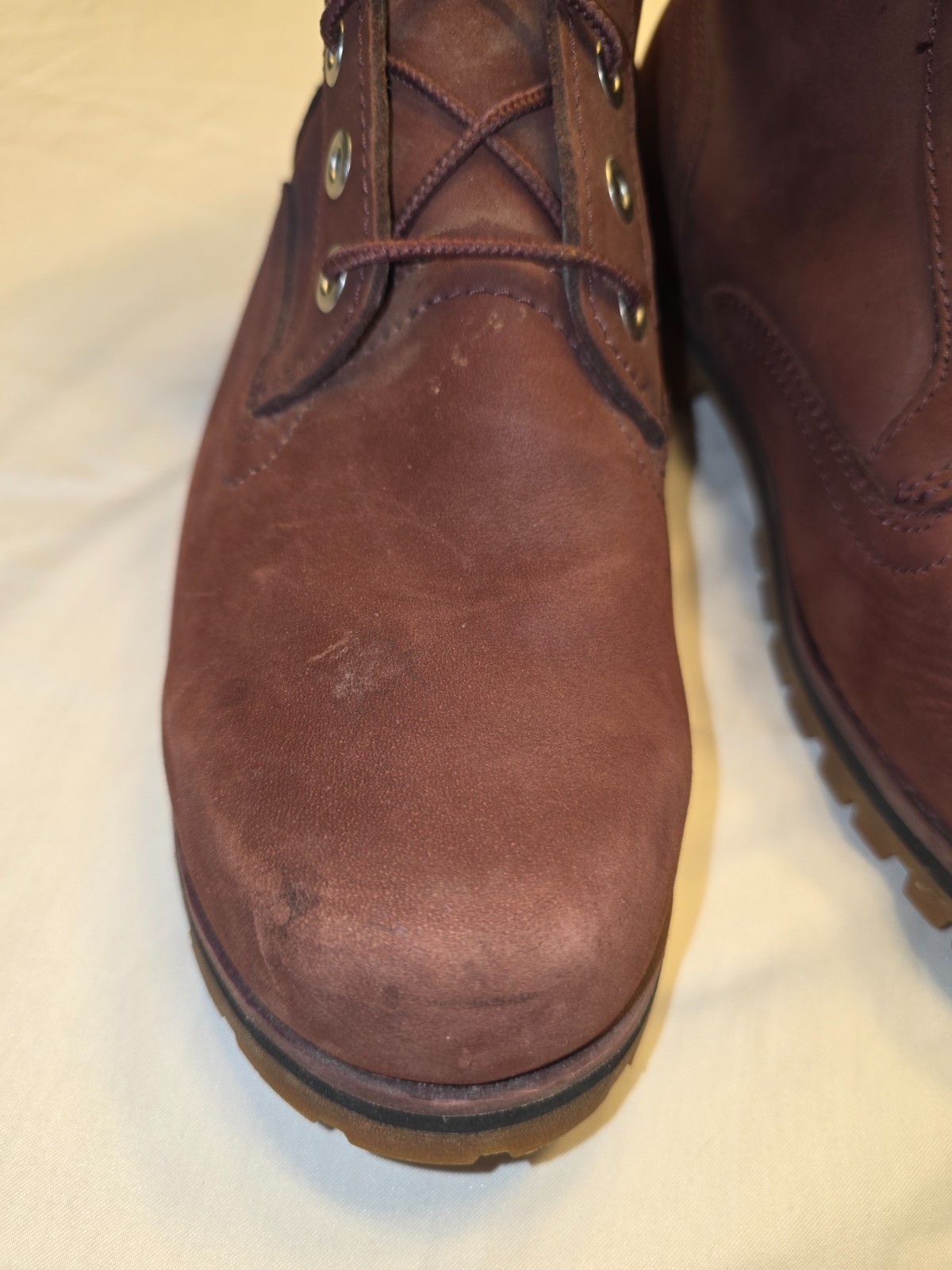 Timberland Mens 8.5 Burgundy Newmarket Leather 6″ Boots (A1PHQ) NWOB