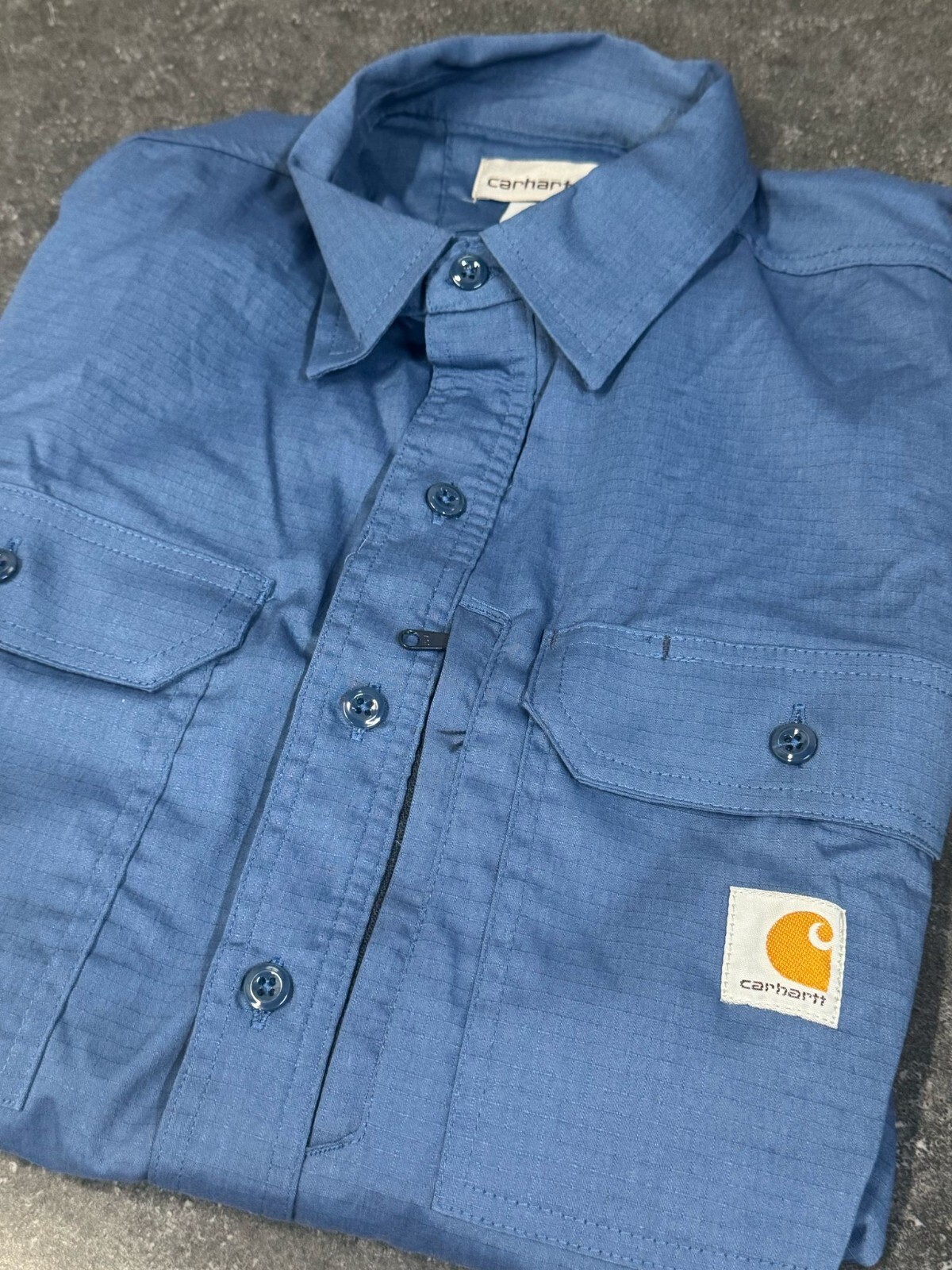 Carhartt Men’s Short Sleeve Shirt, Blue