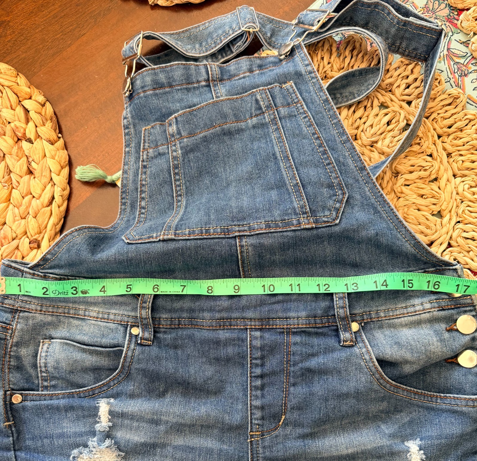 Dollhouse Ladies Overall Denim Shortalls Size 11