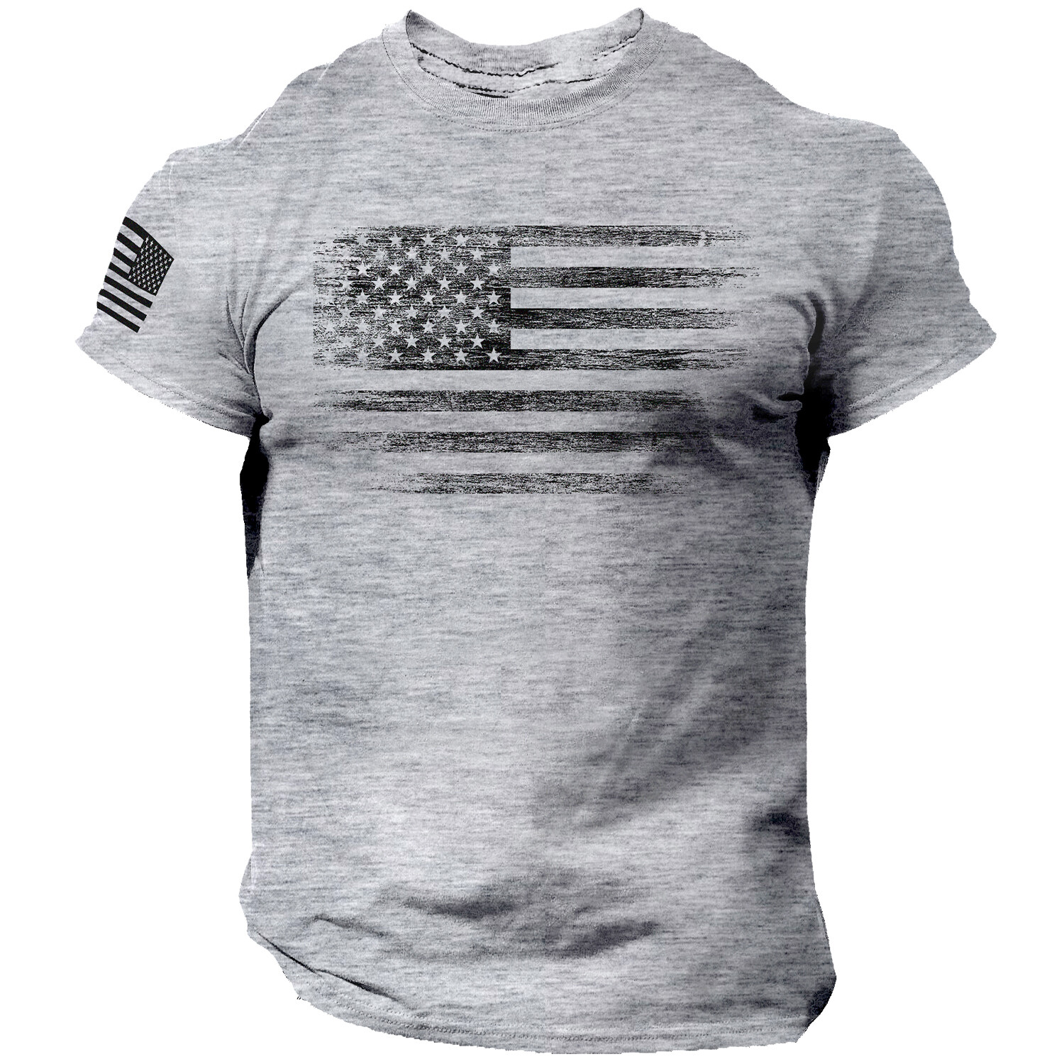 USA Distressed Flag Men T Shirt Patriotic American Tee S – 2XL