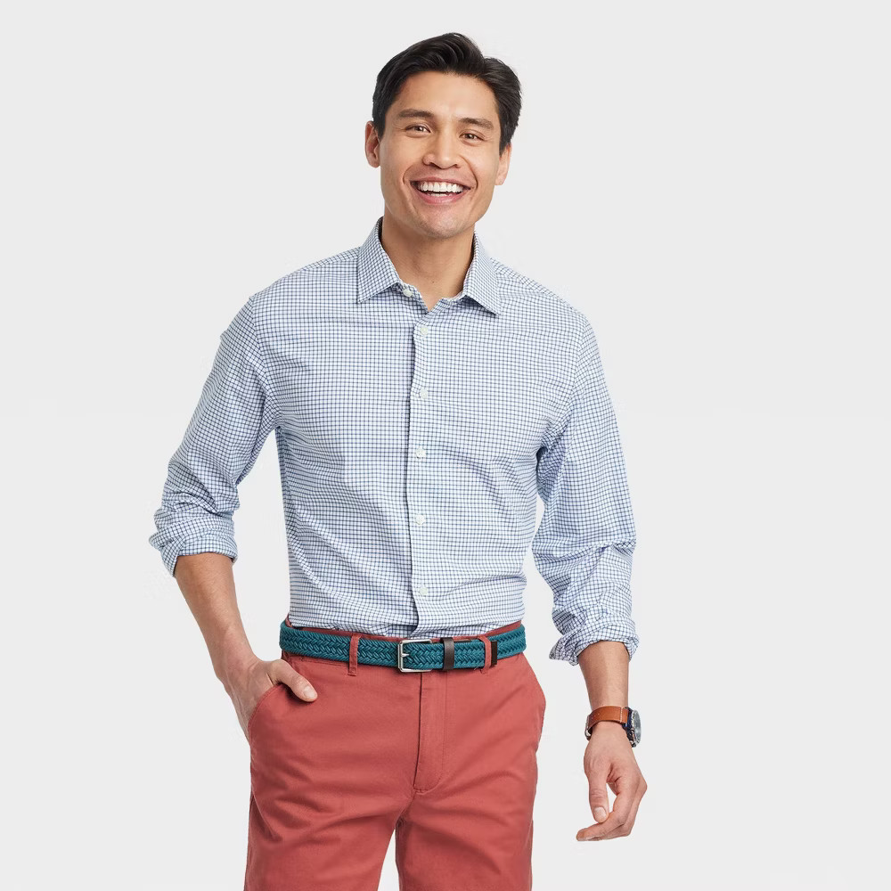 Men’s Performance Dress Long Sleeve Button-Down Shirt – Goodfellow & Co