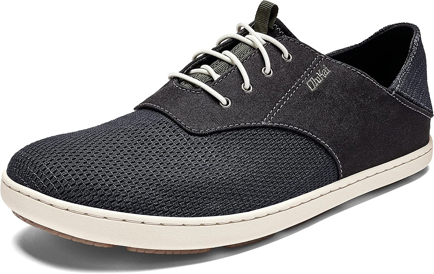 OLUKAI Nohea Moku Men’s Shoes All Day Sneakers – Black/Black – Size 8.5