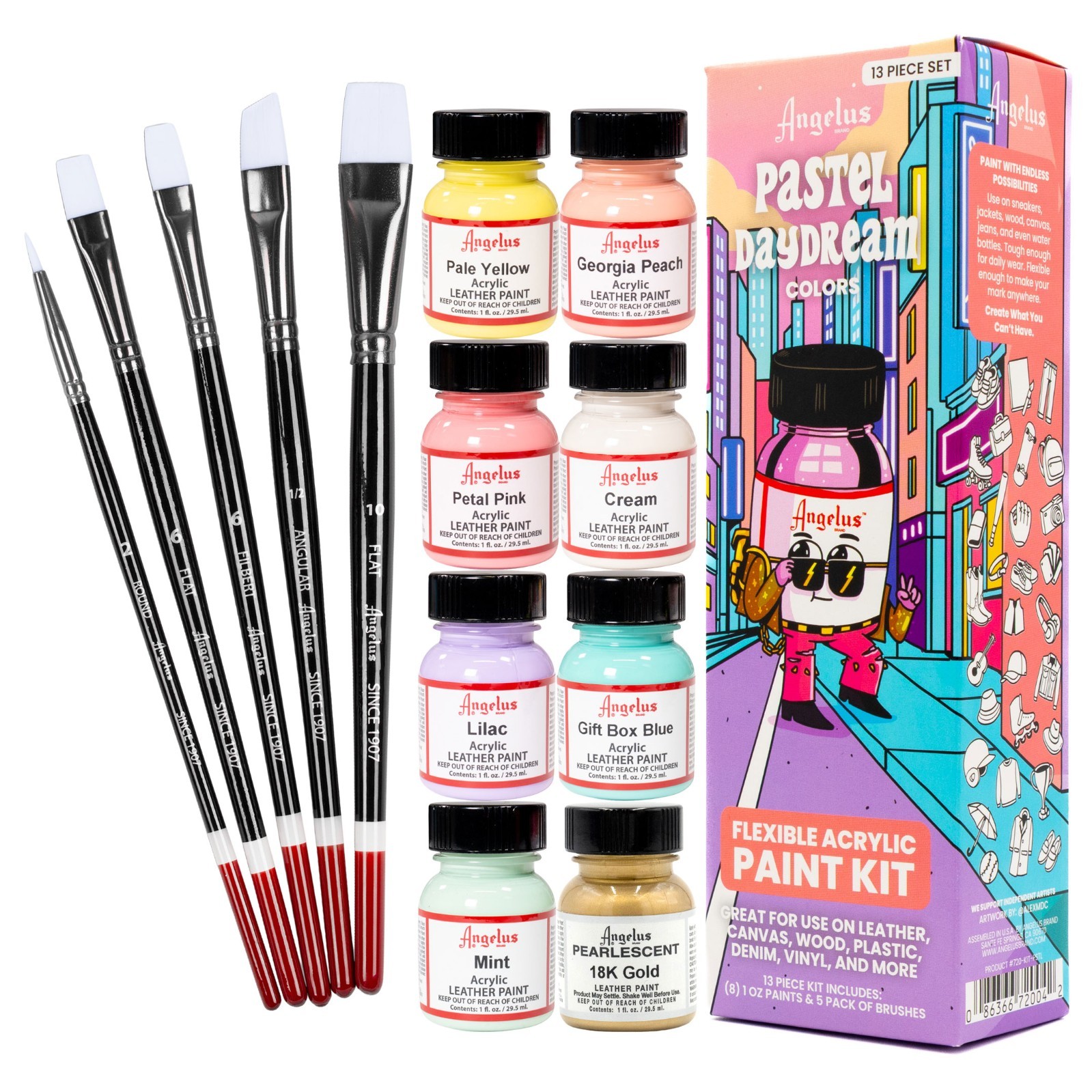 Angelus Waterproof Acrylic Leather Paint Kit 13-Piece – Sneaker Shoe Custom