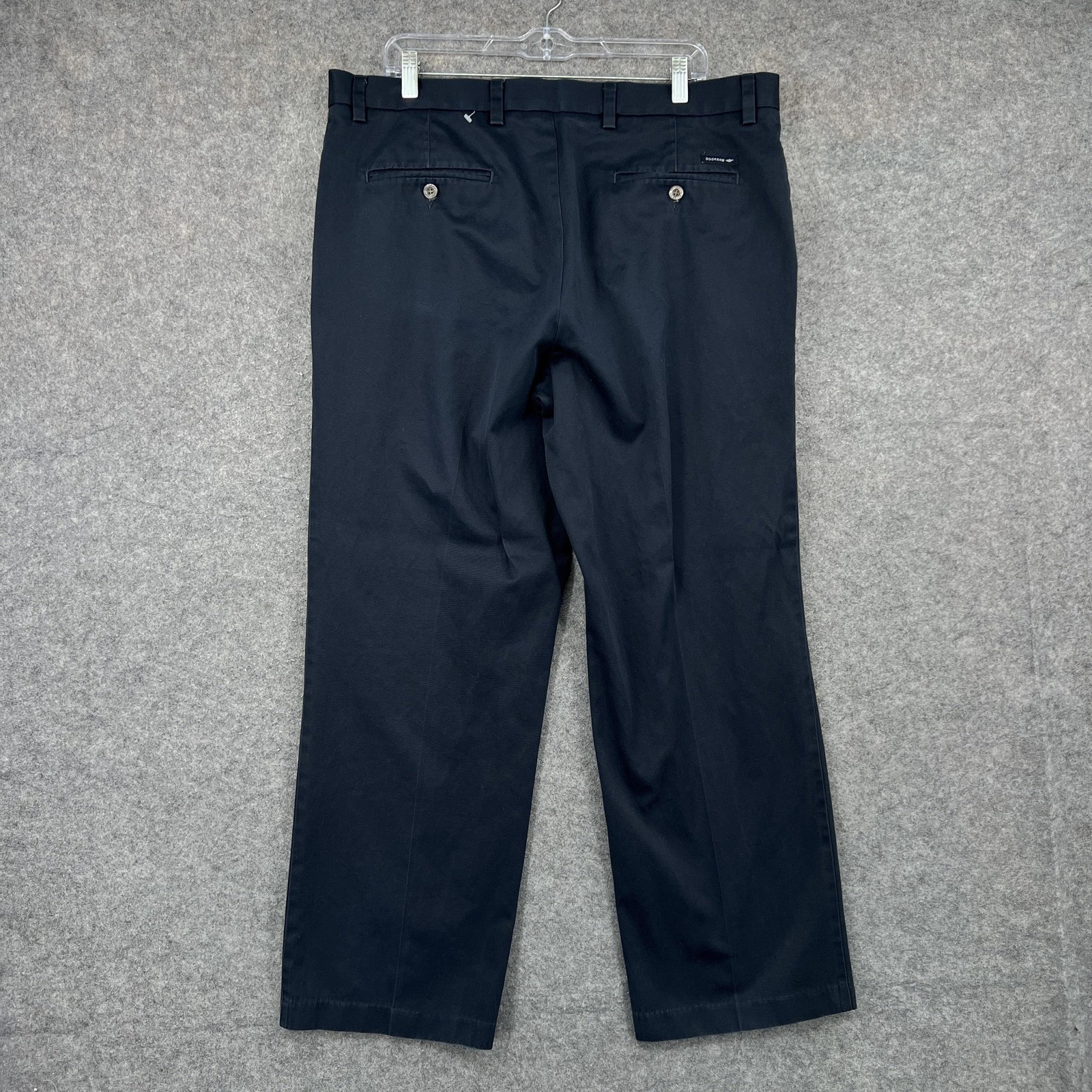 Dockers Chino Pants Mens 38×30 Blue Relaxed Fit Pleated Cotton Casual Office