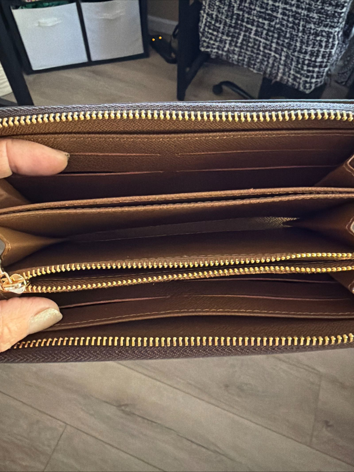 Louis Vuitton Monogram Zippy Zip Wallet Brown Long Wallet USA