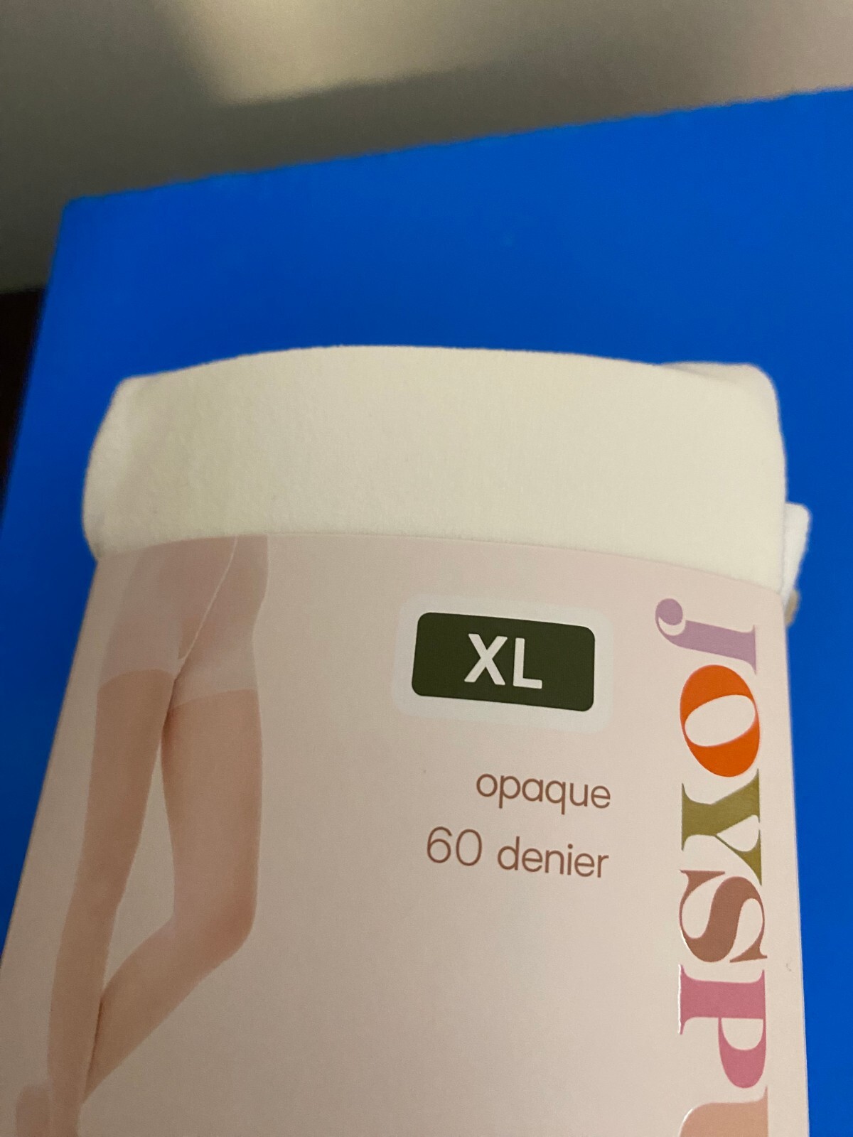 NEW WOMEN’S SIZE XL JOYSPUN 2 PACK WHITE /CHINO OPAQUE TIGHTS 60 DENIER