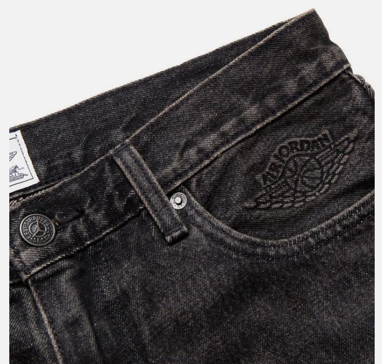 Levi’s x Jordan Baggy Jean Black Denim Jeans Embossed Air Jordan Wings 32 X 32