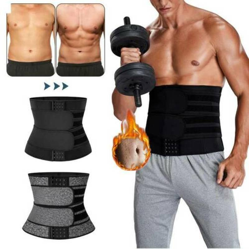 Men Waist Trainer Abdomen Reducer Sweat Trimmer Slimming Belt Body Shaper Girdle
