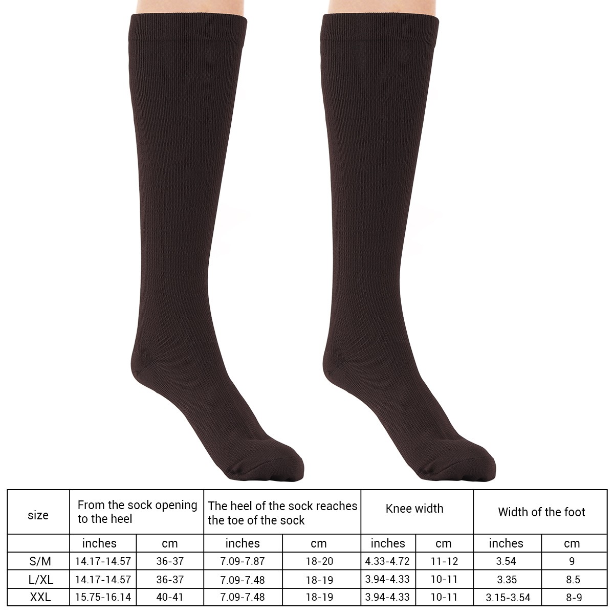 6 Pairs Copper Compression Socks 15-20mmHg Graduated Support Mens Womens S-XXL