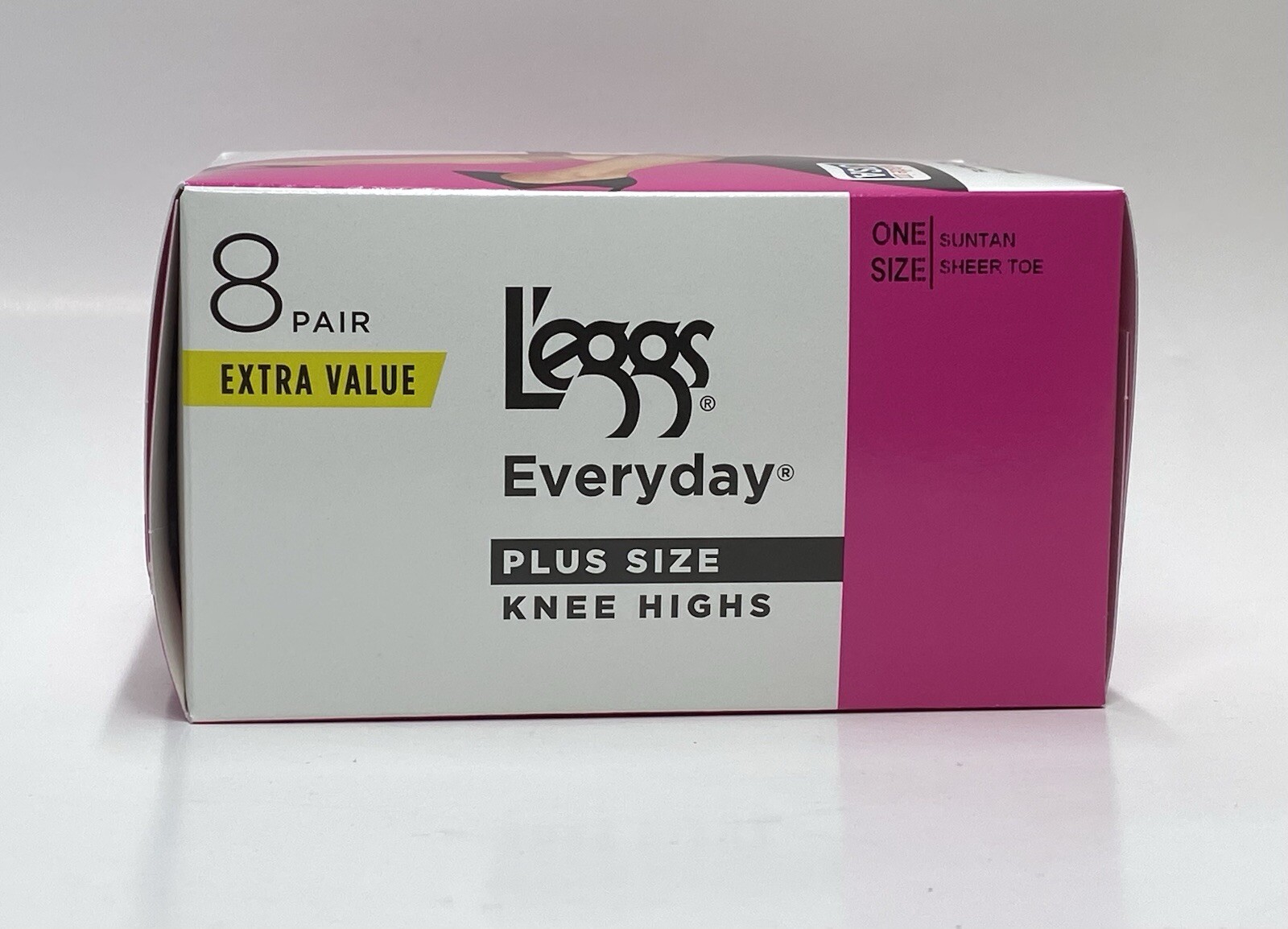 L’eggs Everyday Knee Highs ONE Size SUNTAN Sheer Toe 8 pairs 43253