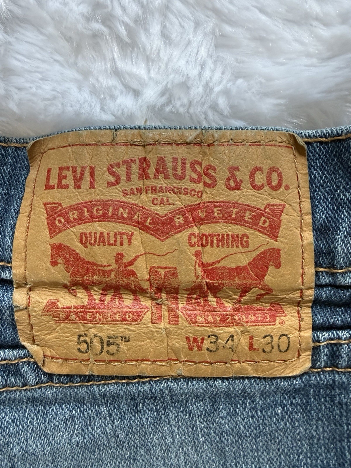 Levi’s 505 Men’s Jeans 34×30 Blue, Regular Fit, Straight Leg