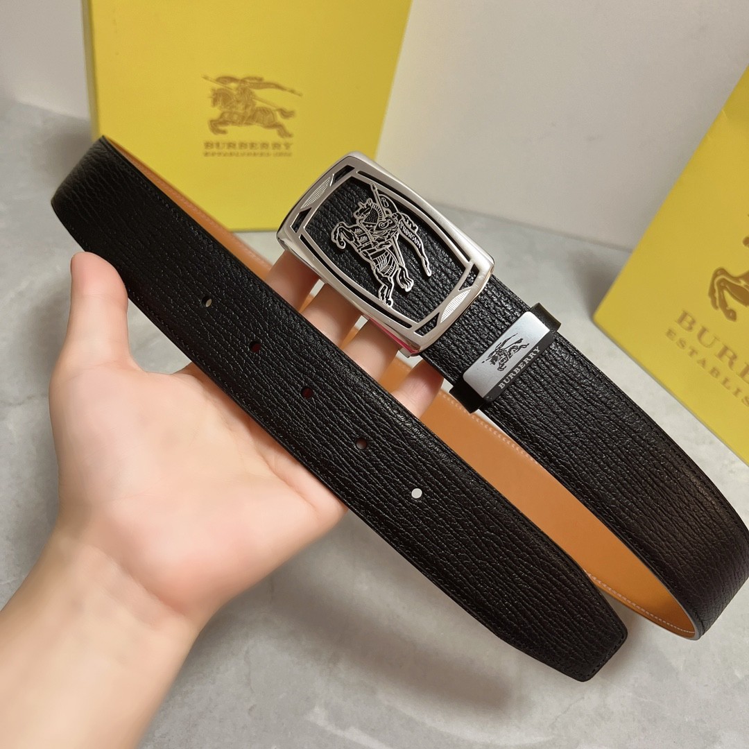 Burberry Men’s Stylish Premium Cowhide Belt (Width: 3.8 cm, Length: 110 cm)