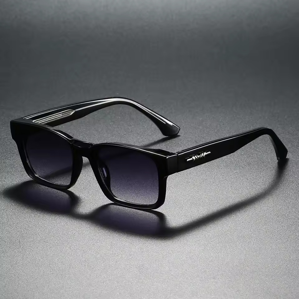 Polarized Square Sunglasses Men UV400 Unisex Metal Core Frame Outdoor Driving Fi