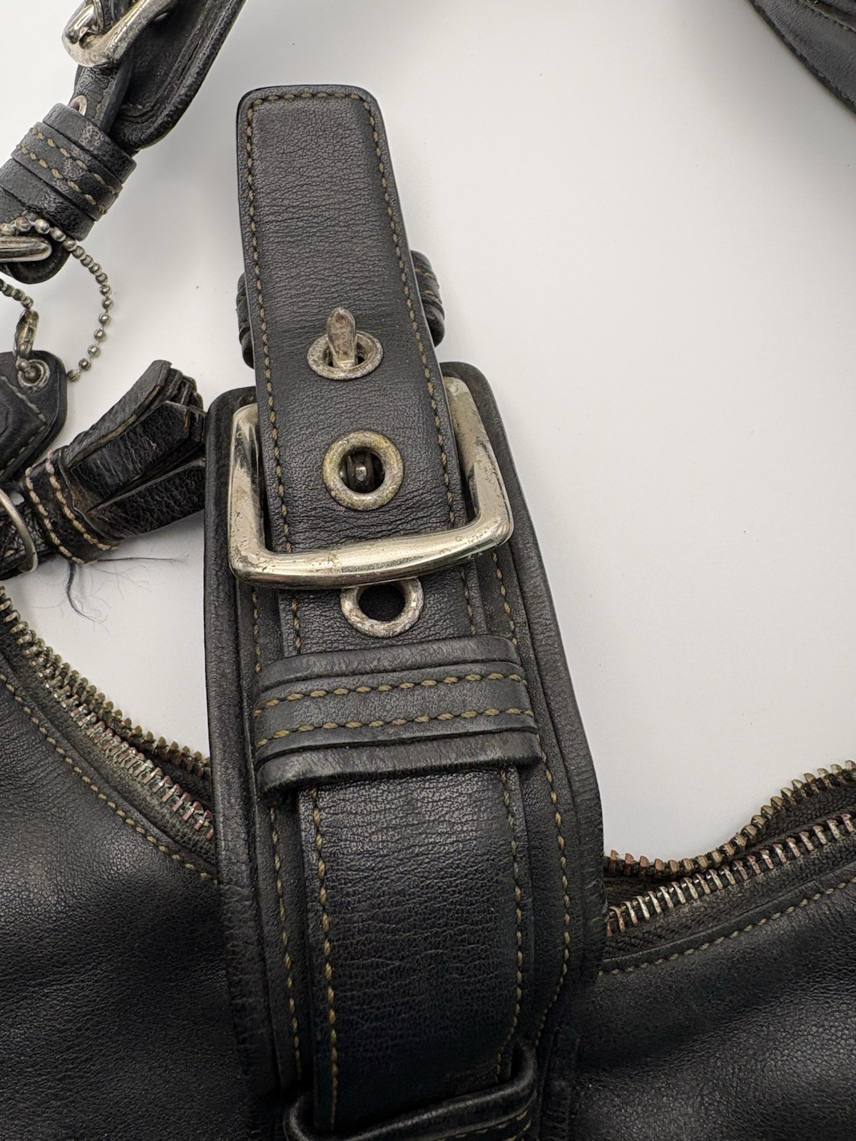 Coach 7462 Legacy Hamilton Black Leather Shoulder Bag Project/Replacement Parts