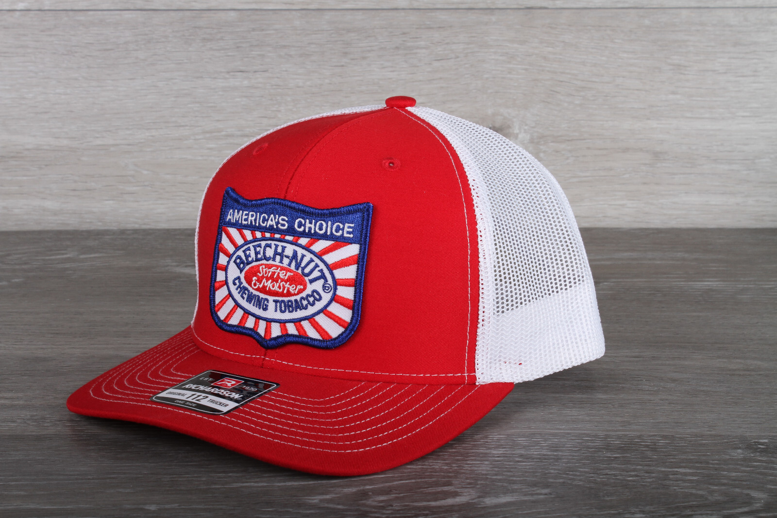 Beech-Nut Chewing Tobacco Patch on a Richardson 112 Trucker Hat