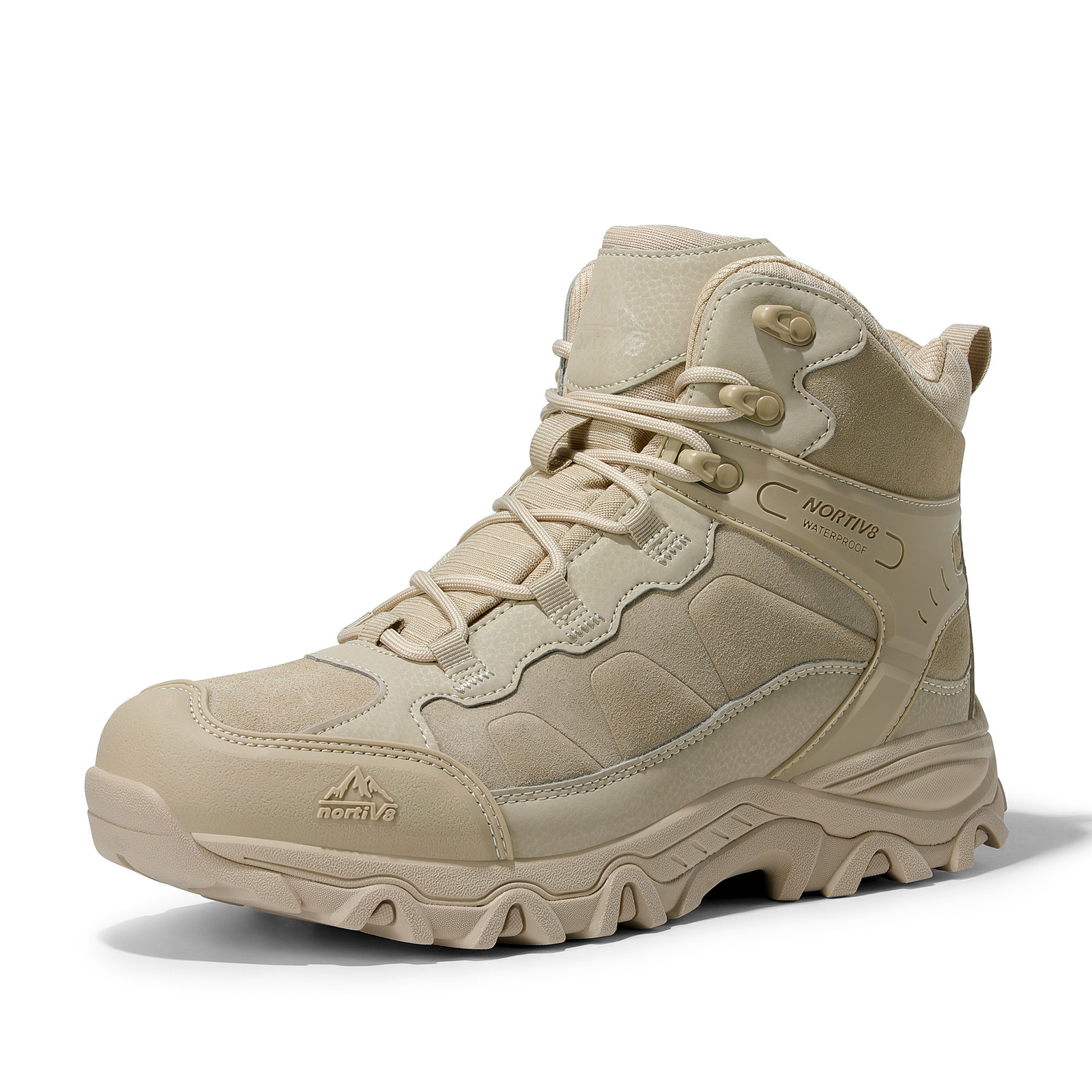 NORTIV 8 Men’s Waterproof Hiking Boots Outdoor Trekking Lightweight Hiking Shoes
