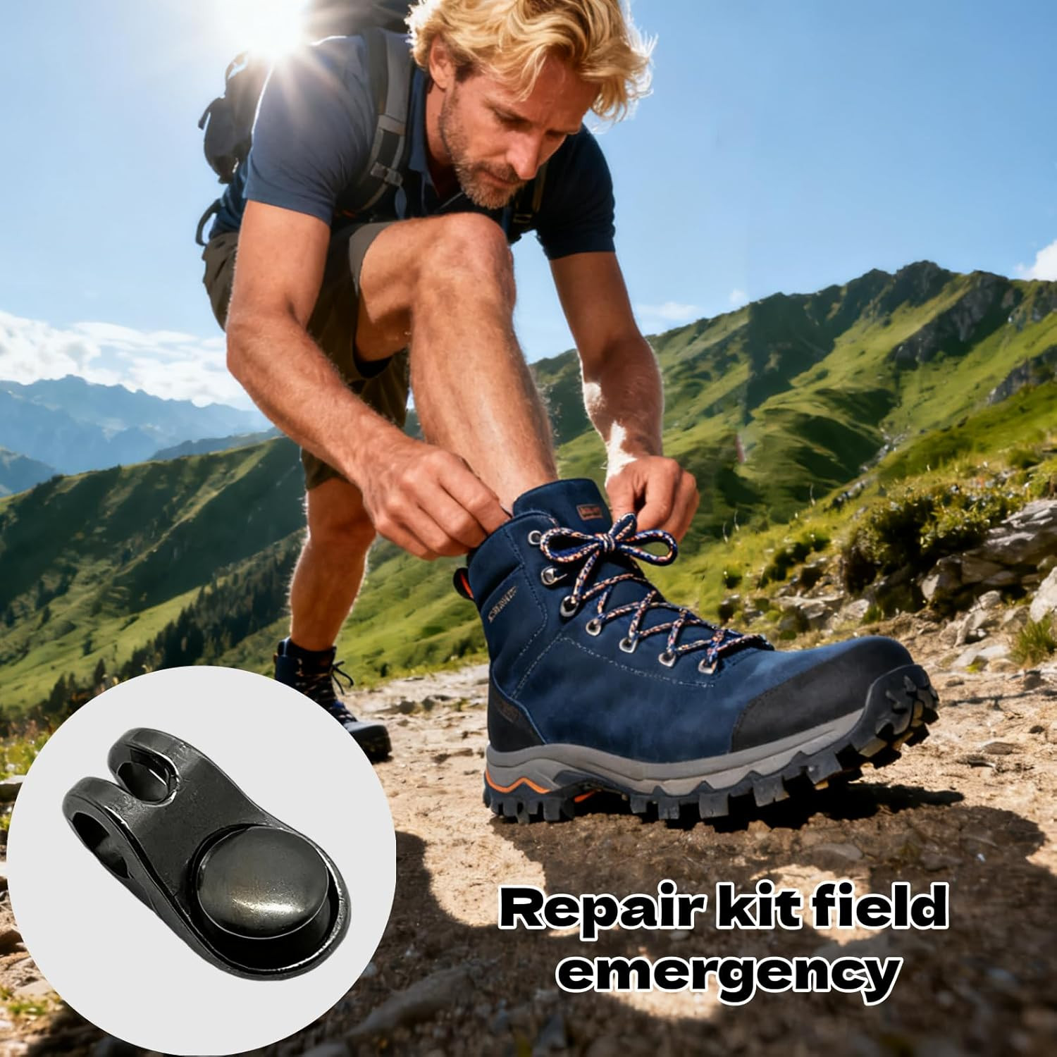 30-Piece Boot Eyelet Repair Kit for Hiking and Outdoor Footwear Maintenance