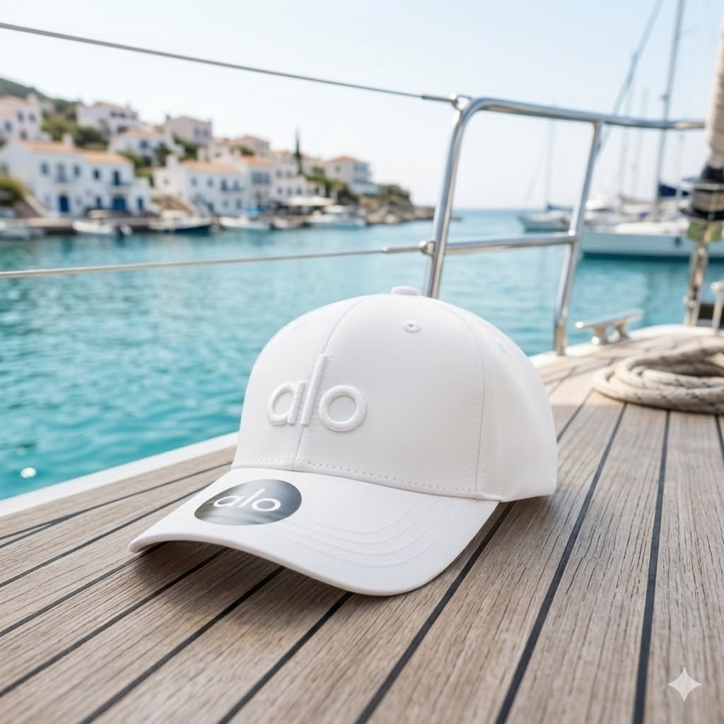 White Off-Duty Yoga Baseball Cap Adjustable Unisex Sport Casual Hat