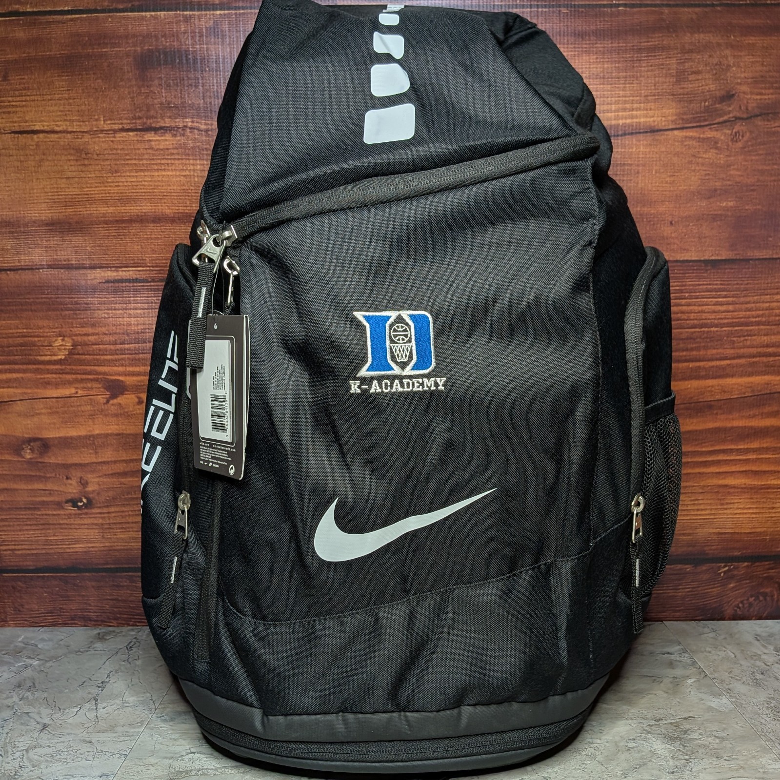Nike Hoops Elite Duke K Academy Max Air Black White Basketball Team Backpack
