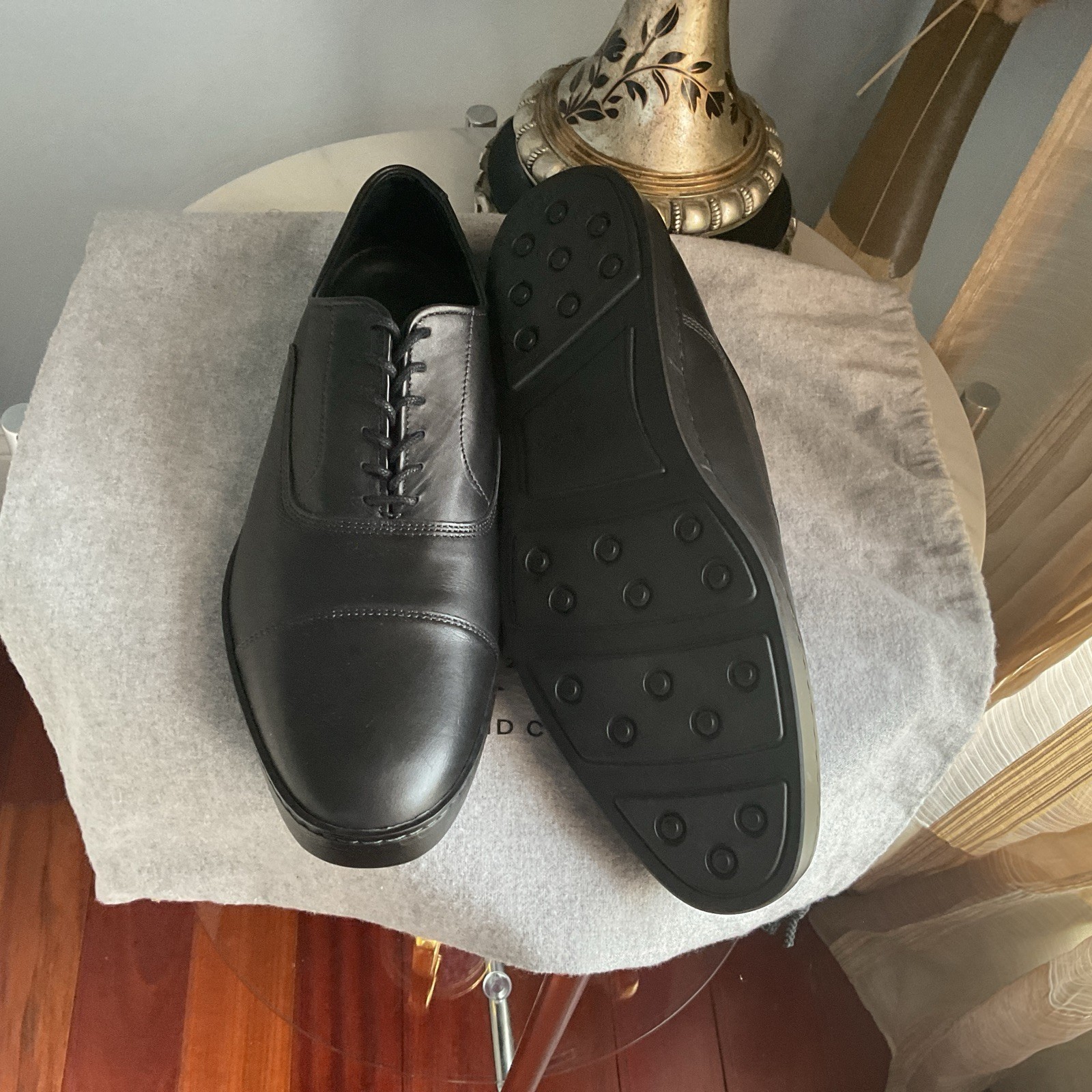 Allen Edmonds Park Avenue Cap Toe Oxford Leather Shoes Size 10 Black Made in USA