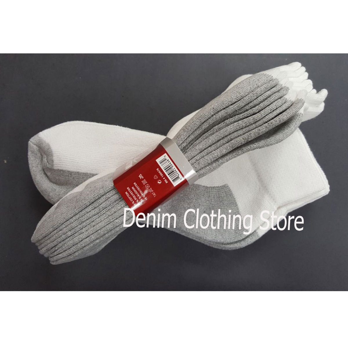 Men Ankle Socks White W/Color Sports Casual Quarter Crew Low Cut 9-11 10-13 Lots