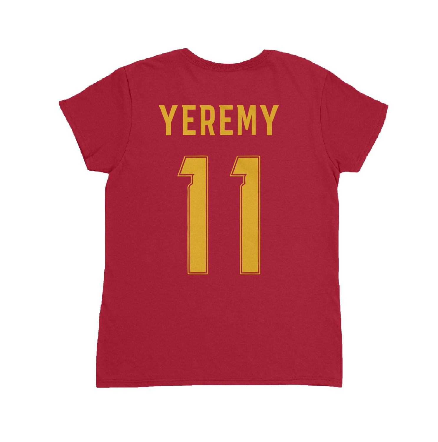 Spain Soccer Pride Yeremy 11 Two-Sided Tribute Ladies’ Crewneck T-Shirt