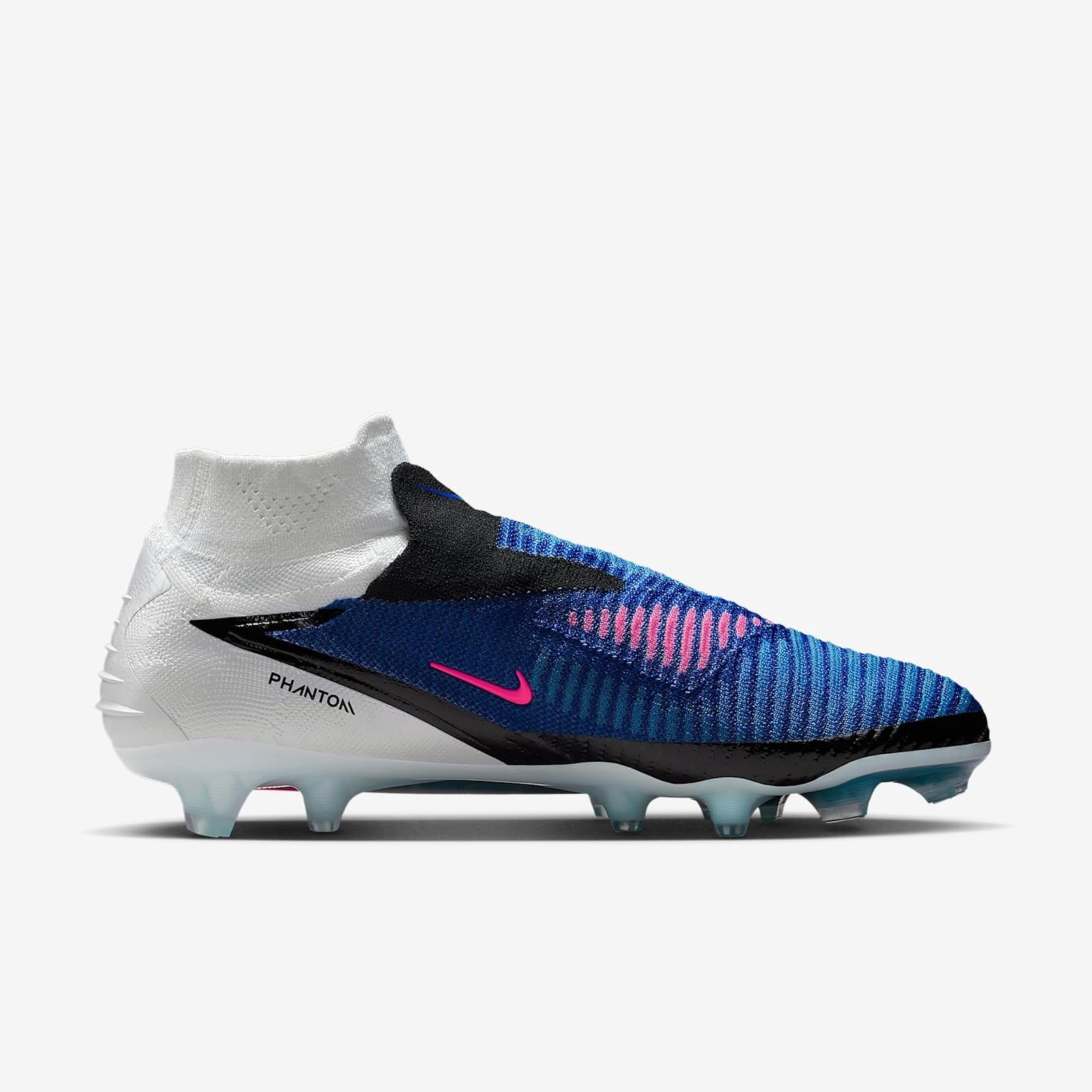 Nike Phantom 6 High Elite Firm-Ground Soccer Cleats (Racer Blue/White/Pink Blast