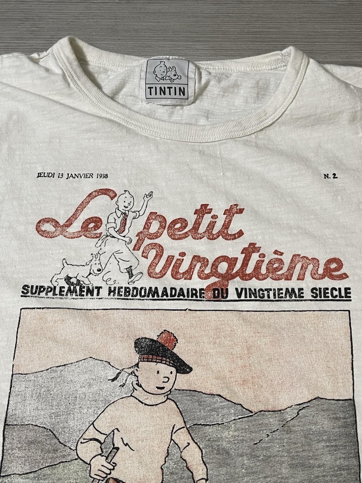 The Adventures of Tintin T Shirt Milou Snowy Dog Graphic Kilt Adult Small/Medium