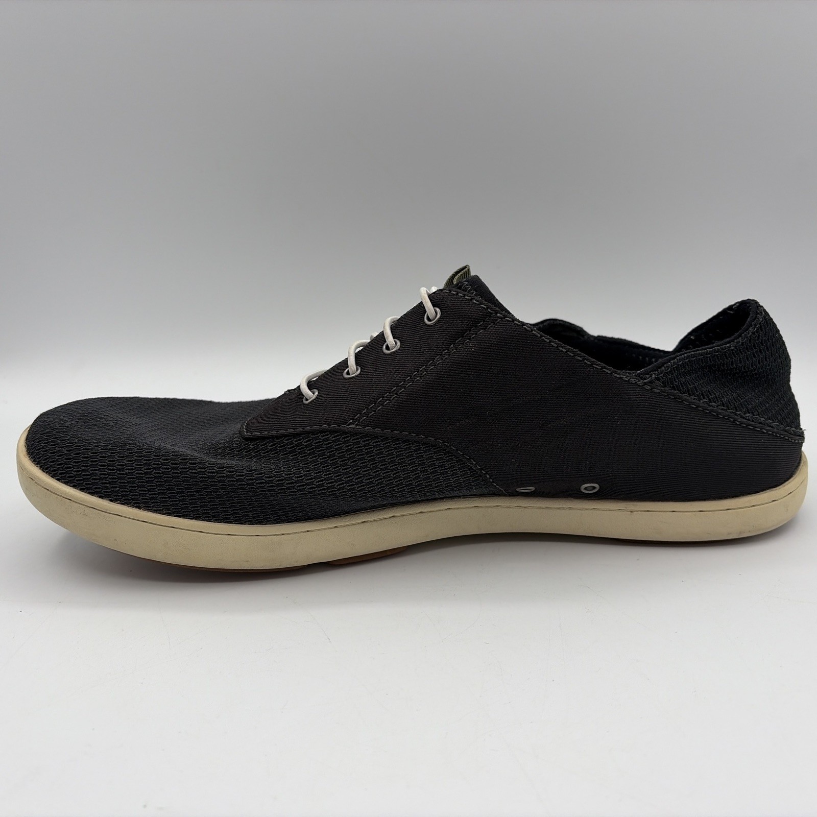 Olukai Men’s Nohea Moku Boat Shoes Slip On Sneakers Black Size 11 US