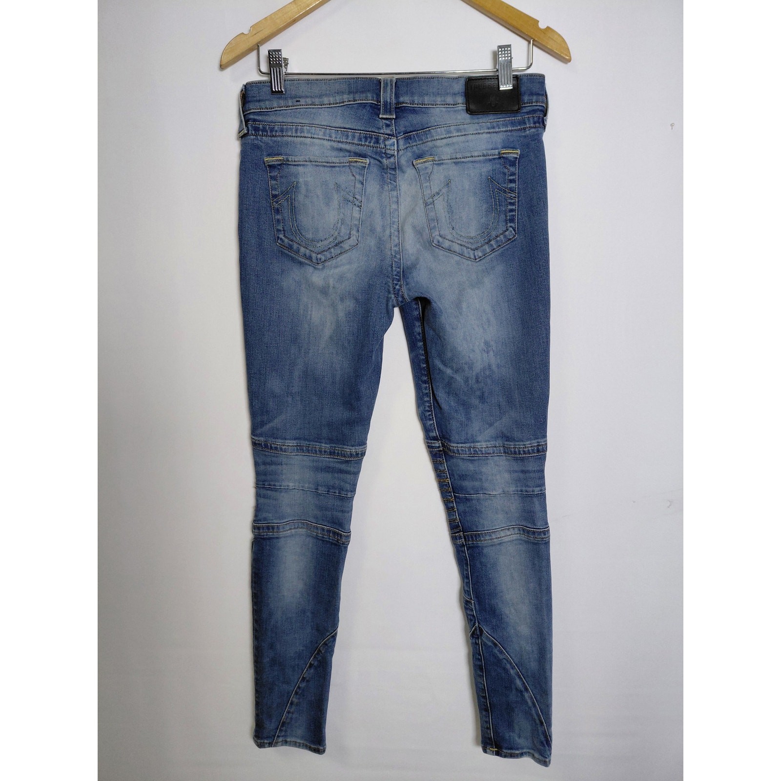 True Religion Halle Mid Rise Super Skinny Jeans Blue Mid (10-12 in) Size 29