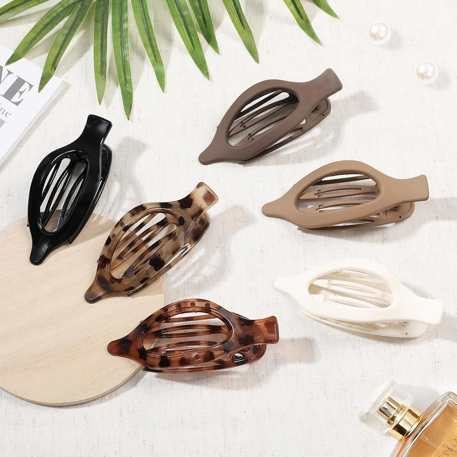Flat Hair Clips for Women – 6 PCS French Flat Claw Clips Medium Hair Clips for G