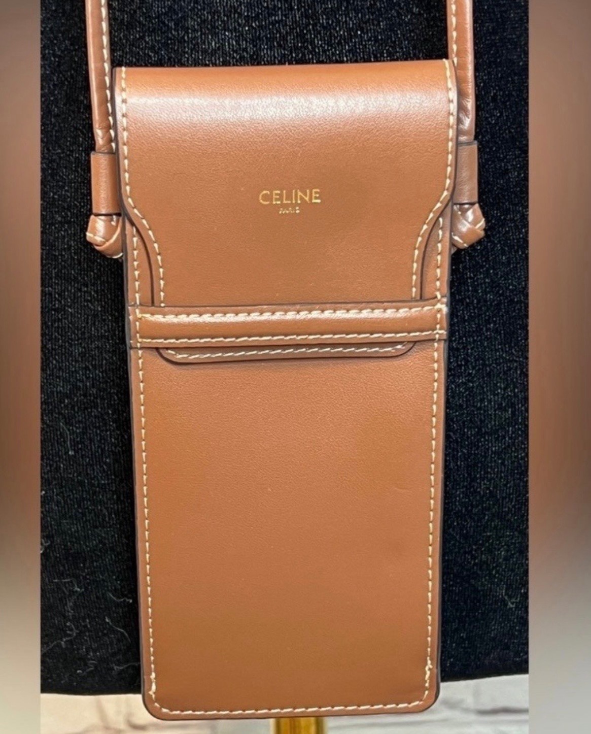 CELINE PARIS CELL PHONE HOLDER EYE GLASS CASE CROSSBODY