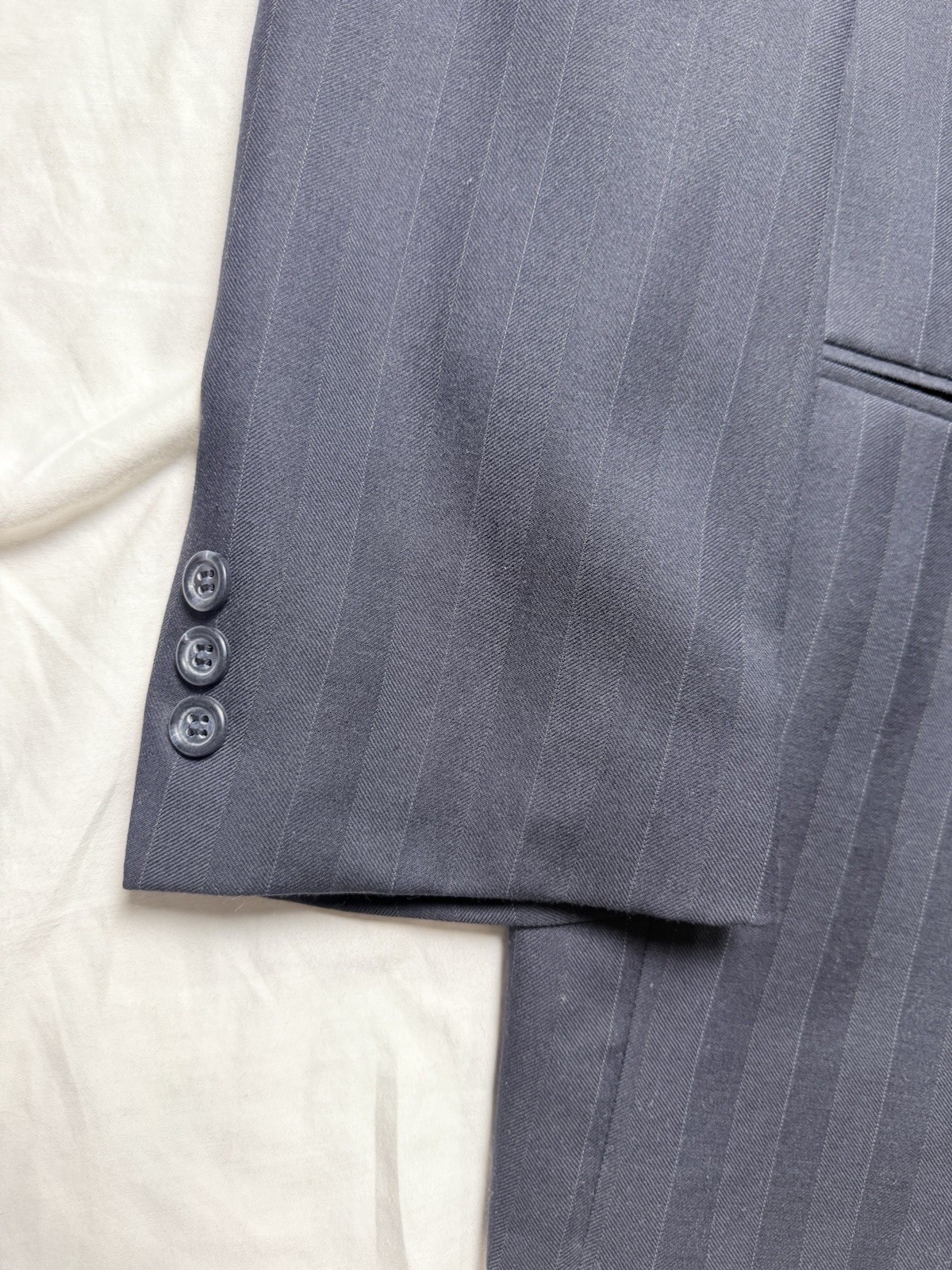 Vito Rufolo Suit Mens 48R 43×28 Made in Italy Lessona Super 100s 2 Piece Cuffed