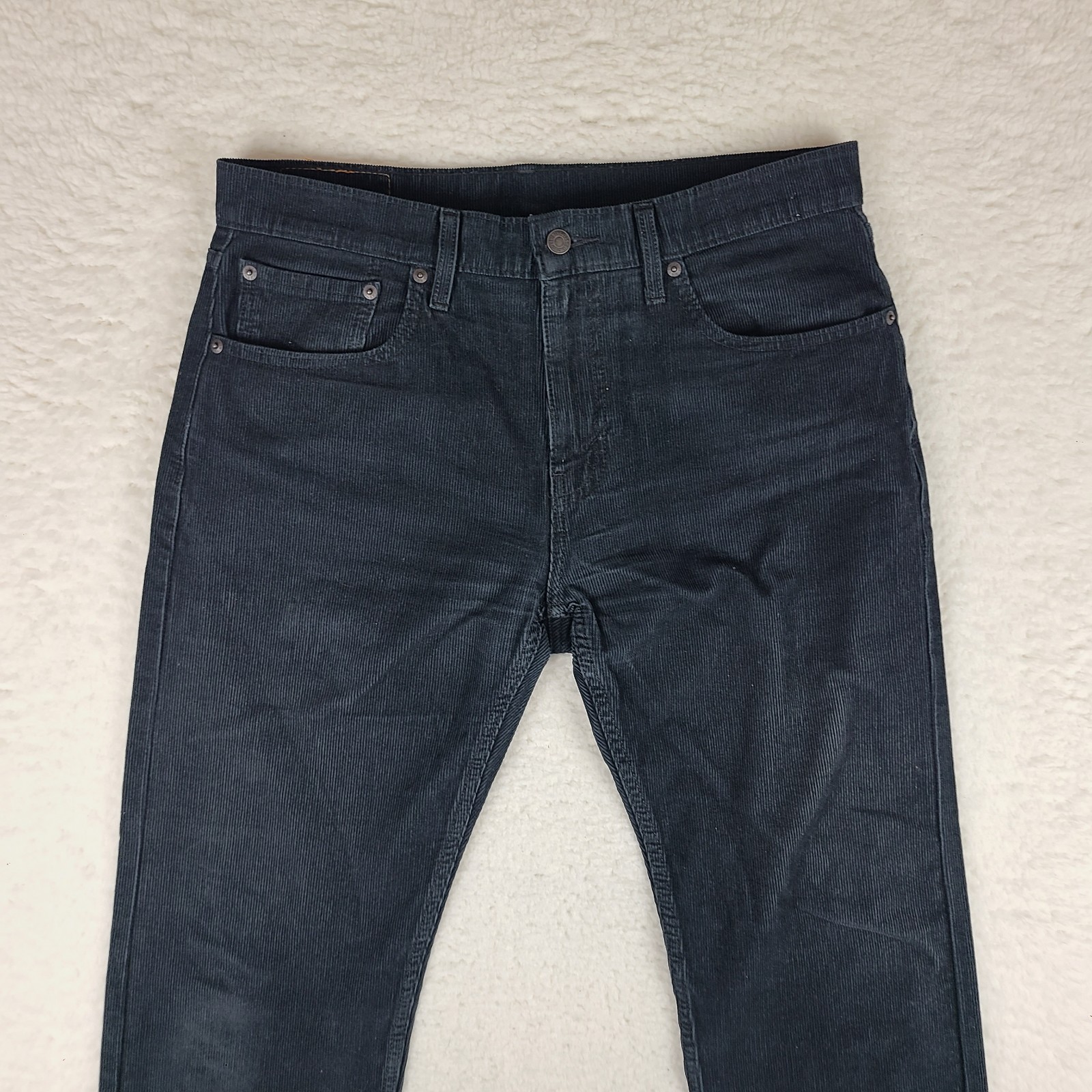 Levi’s 502 Pants Mens 32×30 Black Tapered Fit Corduroy