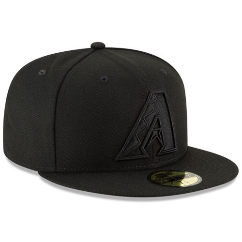 New Era Arizona Diamondbacks Black on Black Youth Fitted Hat MLB Basic Kids Cap