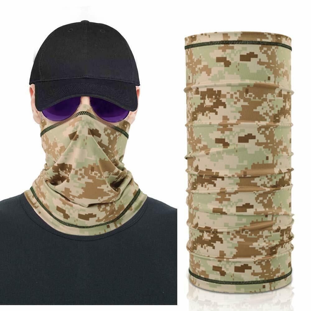 Tactical Balaclava Camo Neck Gaiter Face Mask Scarf Breathable Bandana Cover US