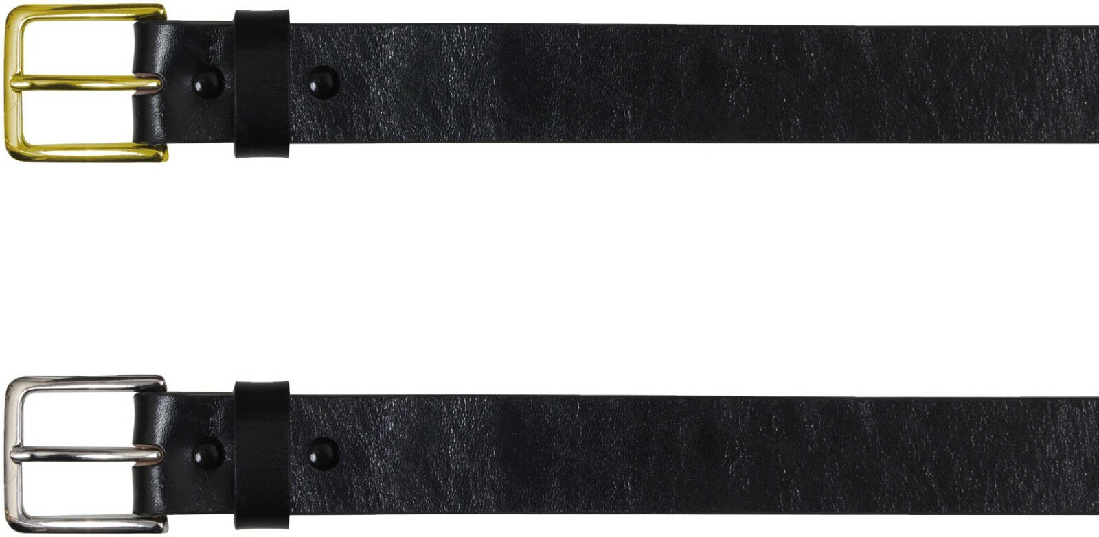 Black Leather Garrison Belt Bonded Heavy Duty Work Belt 1.25″ Wide