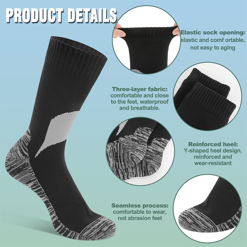 Waterproof Socks Breathable For Hiking Wading Trail Winter Skiing Outdoor Sports