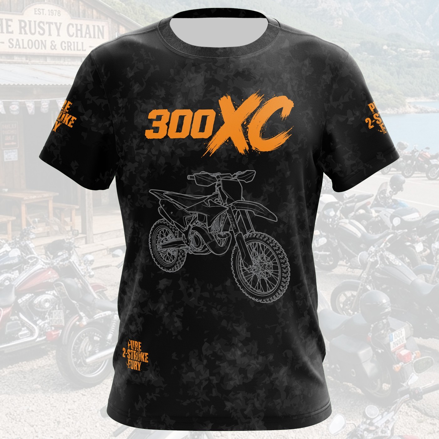 Motorcycle T-shirt / Moto Gift for KTM 300 XC Biker / Motorbike Graphic Tee
