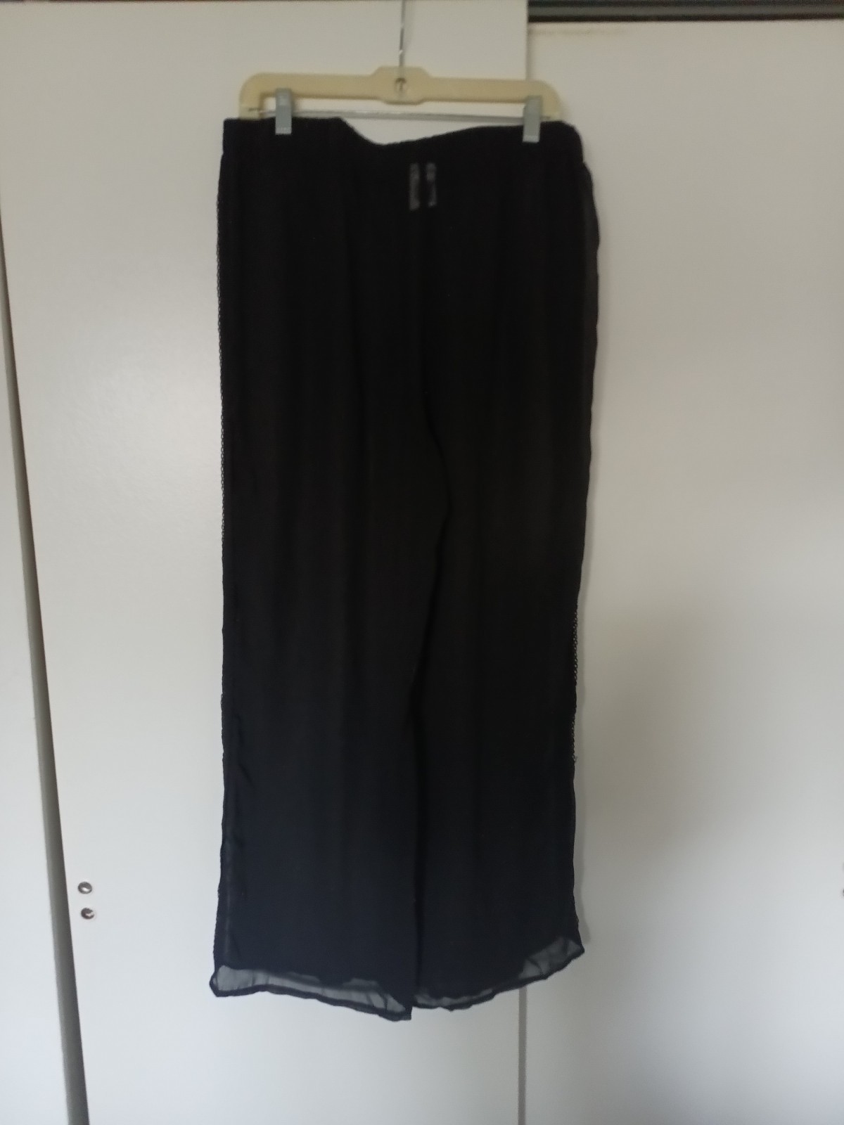SHEIN Curve Women’s Black Solid Wide Leg Pants Plus Size 1XL