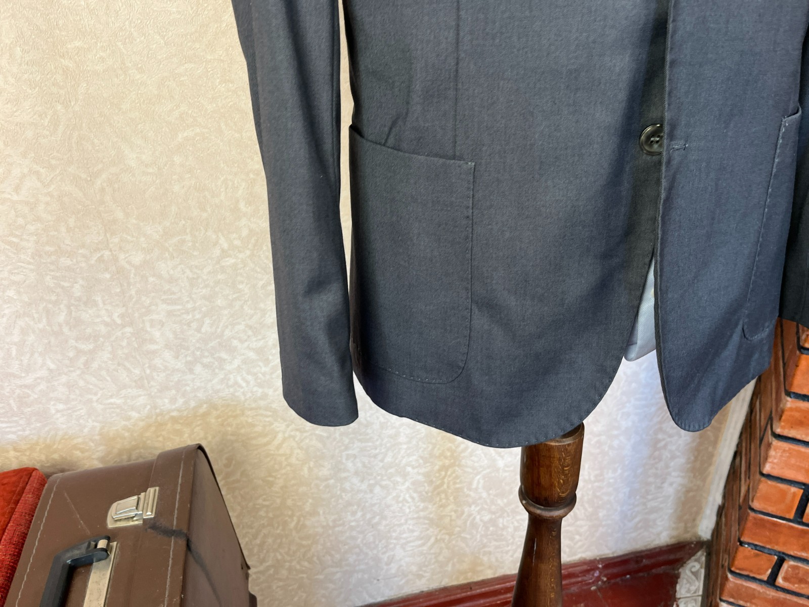 NWOT! Linea Sartoriale Gray 150’S Wool Half Lined Italian Formal Suit 42 W38 L33