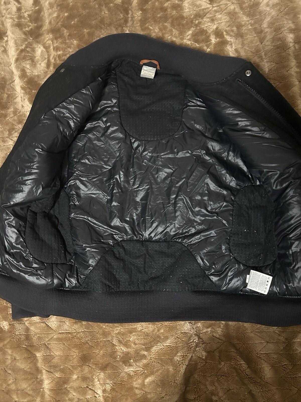 Nike Varsity Jacket Black And Brown (Returns Accepted)