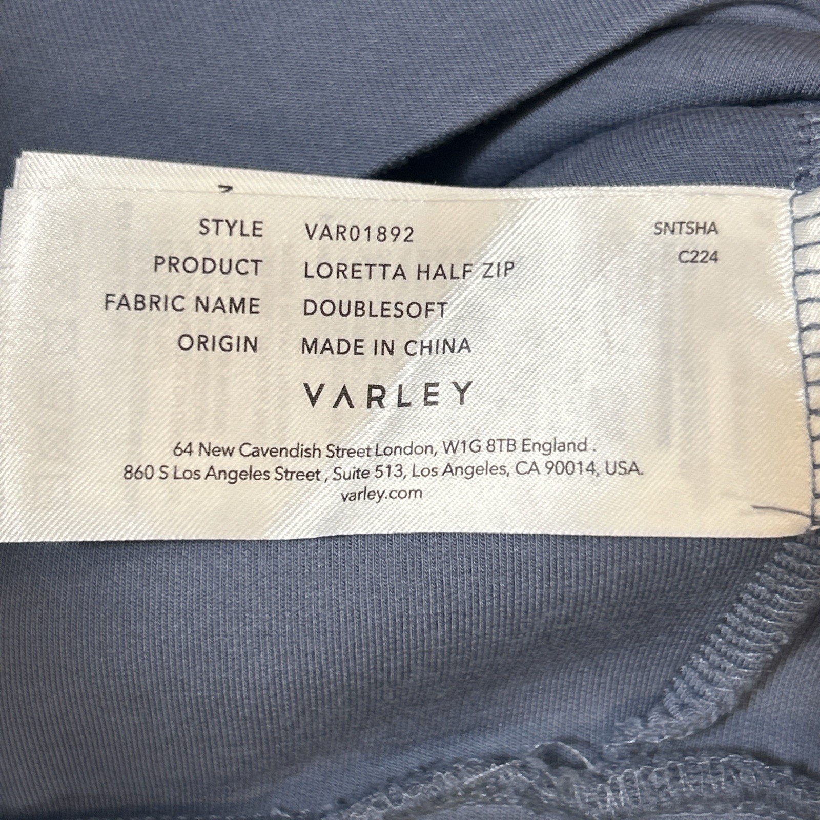 $128 Woman’s Varley Loretta Half Zip Sweatshirt XXS