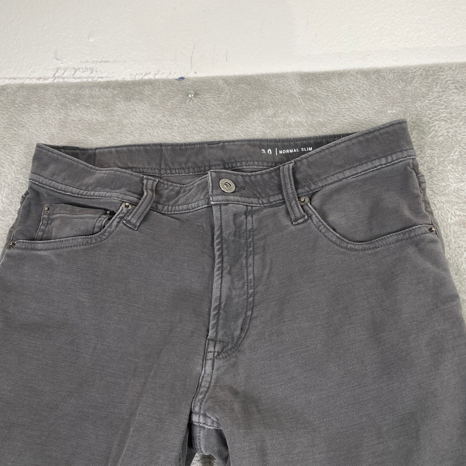 The Normal Brand Normal Slim Pants Mens 30×30 Gray Stretch Cotton Blend Chino