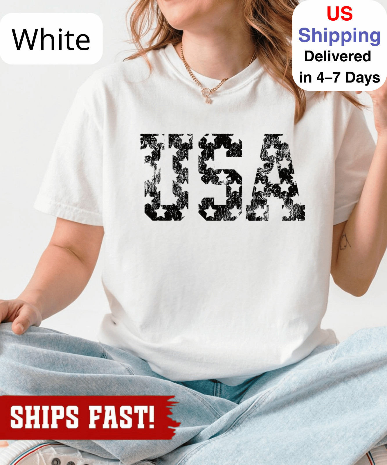 Retro USA Shirt, 4th of July Shirt, Usa T-Shirt, Big USA Tshirt, USA Shirt, Usa